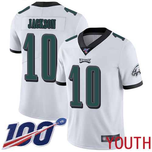 Youth Philadelphia Eagles #10 DeSean Jackson White Vapor Untouchable NFL Jersey Limited Player Season->youth nfl jersey->Youth Jersey